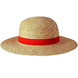 Kidnefn One Piece-Luffy Straw Hat Multifunctionele Cartoon Karakter Zonnebrandcreen Stro Hat Cosplay Volwassen Zonnehoed
