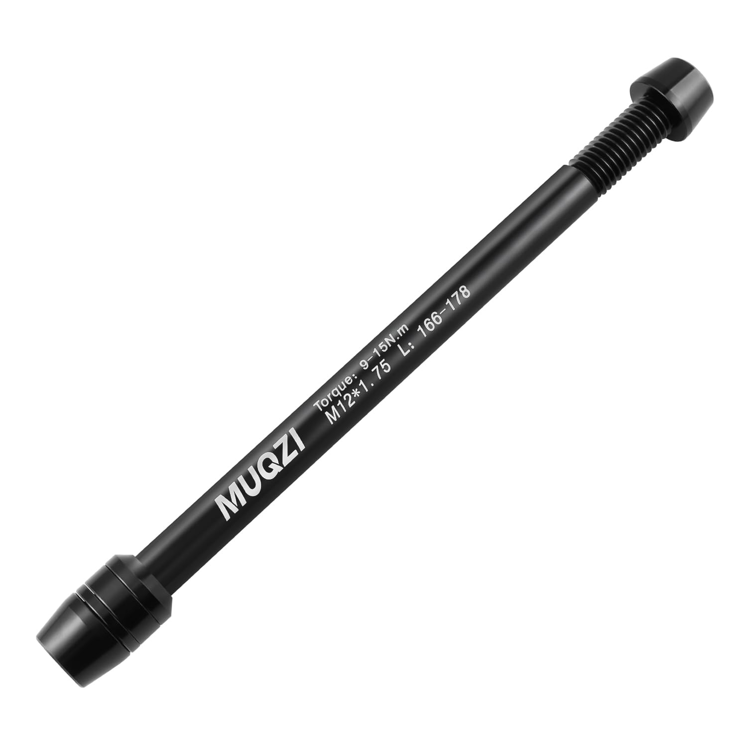 MUQZI Bicycle Trainers Thru Axles - Thread Pitch M12 x P1.75 Rear Wheel Thru Skewer for Indoor Attachment Trainer - Bike Trainer Thru Axles Adapter 166-178mm