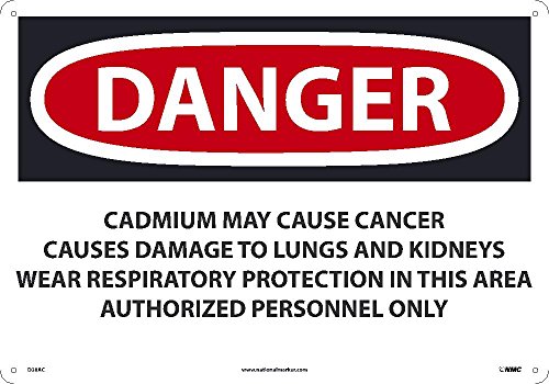 Panneau danger cadmium NMC D28AC aluminium 35x50 cm