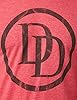 Marvel Men's Daredevil Logo Regular Fit Crew Neck Short Sleeve T - Shirt, Red (Heather Red HTR), XX-Large (Manufacturer Size:XX-Large) #2