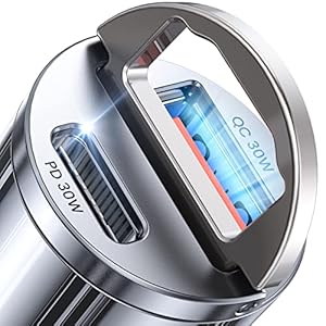 AINOPE USB C Car Charger Adapter, [PD36W & QC36W] Super Fast Car Charger USB C,Cigarette Lighter USB Charger with 2-Port…