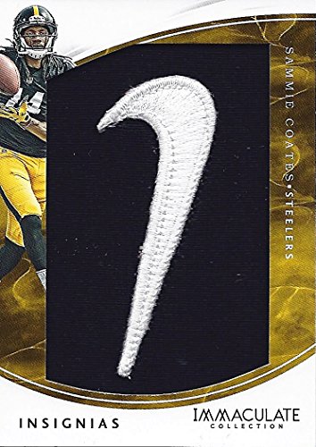 SAMMIE COATES 2016 Panini Immaculate Collection Football INSIGNIAS NIKE JERSEY PATCH (Game-Worn Memorabilia) Pittsburgh Steelers Rare Insert NFL Collectible Football Trading Card #1/4