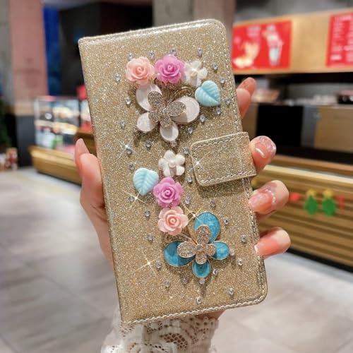 Étui portefeuille en strass ENILSA pour iPhone 12 Pro et modèles 14 Pro Max 13 11 X XR