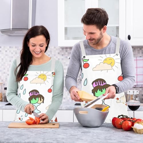 Tablier de cuisine lot de 2 pour bar restaurant et travail - 6