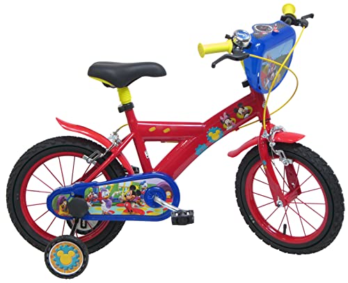 albri 14 Pulgadas, Bicicleta Mickey Mouse Niño, Rojo