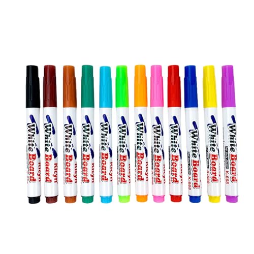 Xvilmaun 8/12 rotuladores mágicos de acuarela – 8/12 piezas mágicos flotantes de tinta | Rotuladores flotantes para bricolaje en agua, marcadores de color