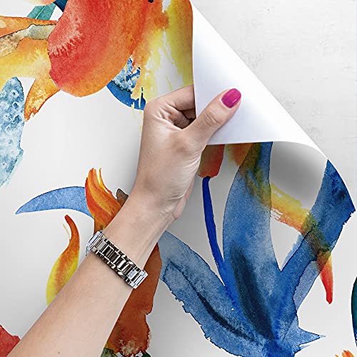 Papier peint fleurs ensoleillées en impression latex durable pour meuble et mur - 4