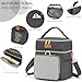 Double Layer Breastmilk Cooler Bag with Ice Pack Insulated Travel Bag for Baby Bottle Breast Milk Storage & Feeding Fits 6 Bottles Up to 9 Ounces Portable Leakproof Bottle Bag for Travel Daycare Gray