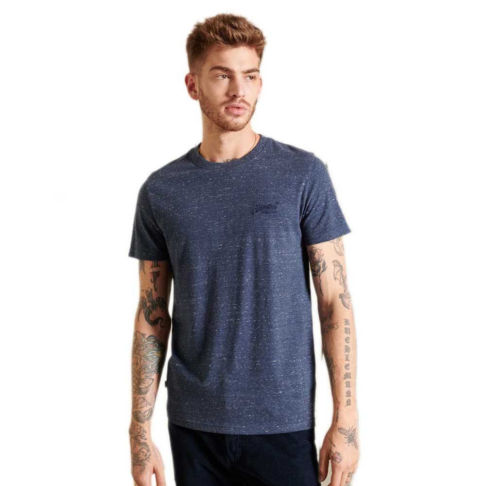 Superdry Creek Navy Heather Men's Vintage Logo Emb Tee T-Shirt, Extra Small
