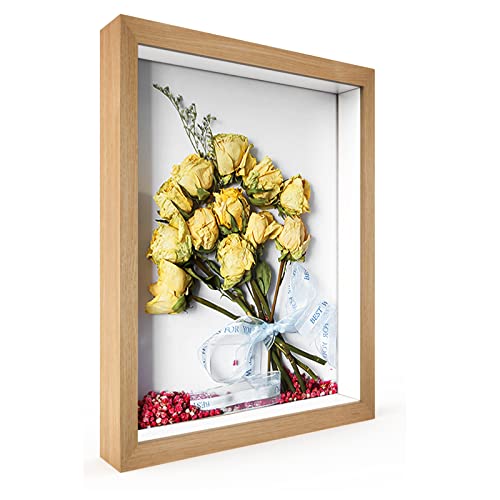 Marco De Fotos 3D Gigmeta 20x20 Cm - Con Profundidad De 4.5 Cm Para Rellenar Con Flores, Recuerdos O Objetos | Ideal Para Manualidades, Bodas Y Regalos Personalizados