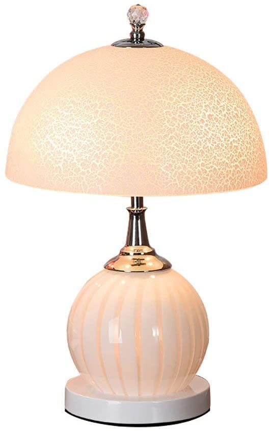 Lampe de Bureau Citrouille Verre Anti Éblouissement Lampe de Table Lit LED E27