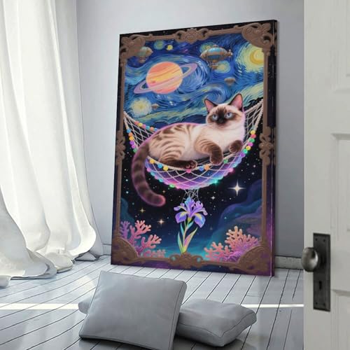 Tableau Chat du Bengale impression sur toile étanche déco 30x45cm