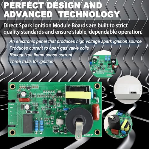 Image of 520814 RV Water Heater Ignition Control Circuit Board Kit Fit For Suburban | For RV Water Heater&Furnace SW Series Module SW4D, SW6D, SW10D, SW12D, SW16D #520871 33550L 520820 AP4896608,With lid 12 VDC