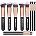 BS-MALL(TM) Makeup Brushes Premium Makeup Brush Set Synthetic Kabuki Cosmetics Foundation Blending Blush Eyeliner Face Powder Brush Makeup Brush Kit (10pcs, Golden Black)