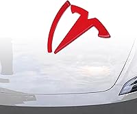 Vista 10 de YHCDSEA Para Model 3 Highland/Model Y Juniper Front Trunk Emblema Cubierta Adhesiva, Accesorios Adhesivos Accesorios (Matt Black-Front Logo Cover)