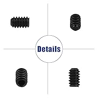 Vista 7 de Juego de 1000 piezas surtidas de tornillos métricos + SAE, juego de tornillos Allen de cabeza hexagonal interna con punta en copa, tornillos