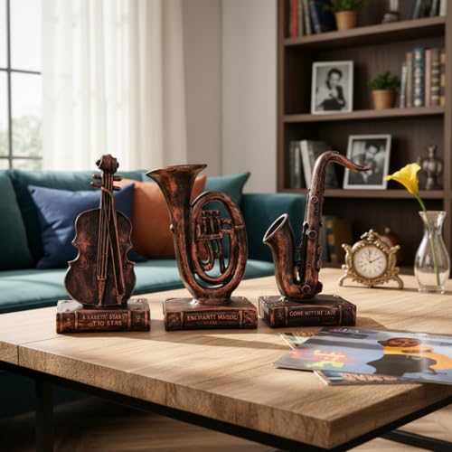 Image of Xtore Melodic Instrument Sculpture Set for Music Corners, Shelves & Desks