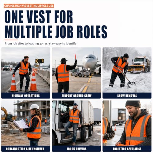 Image of AYKRM 12 colour High visibility viz vest hi vis viz reflective work construction safety vest (XS-8XL)