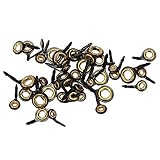 MechKit Kit de reparación de Puntas de caña de Pescar Anillos de guías de cerámica de Acero Inoxidable Diseño Duradero antienredos Múltiples tamaños Fácil de Usar para entusiastas (Negro y Dorado)