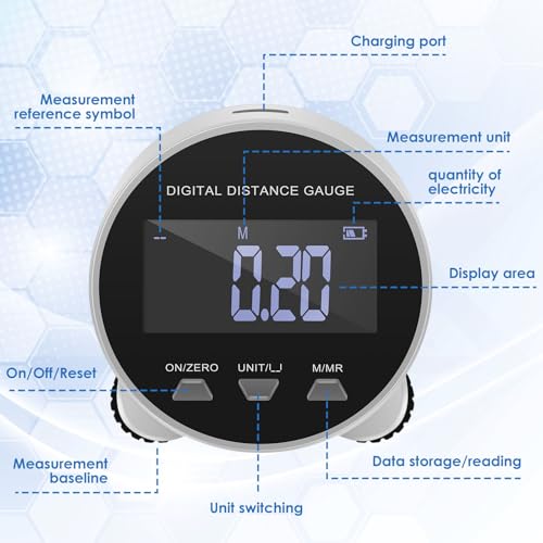 Cinta métrica digital recargable con pantalla LCD miniatura 4