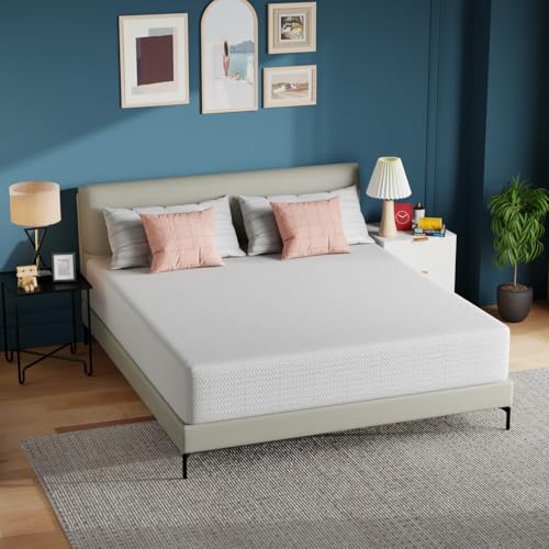 Image of PayLessHere 12 inch Memory Foam Mattress Cooling Gel Green Tea Infused Mattress,Fiberglass Free,CertiPUR-US Certified,Cooler Sleep Supportive & Pressure Relief,White California King