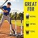PLAYAPUT 5-Position Batting Tee, Height Adjustable 20–46 Inch Baseball & Softball Hitting Tee with Hand-Rolled Rubber Top, 3-Tube Aluminum, Metal Base Softball Tee for Inside, Middle,Outside Practice