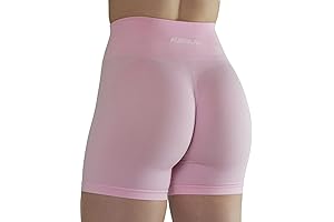 AUROLA Pink Seamless Scrunch Short: Empower Your Workout in Style