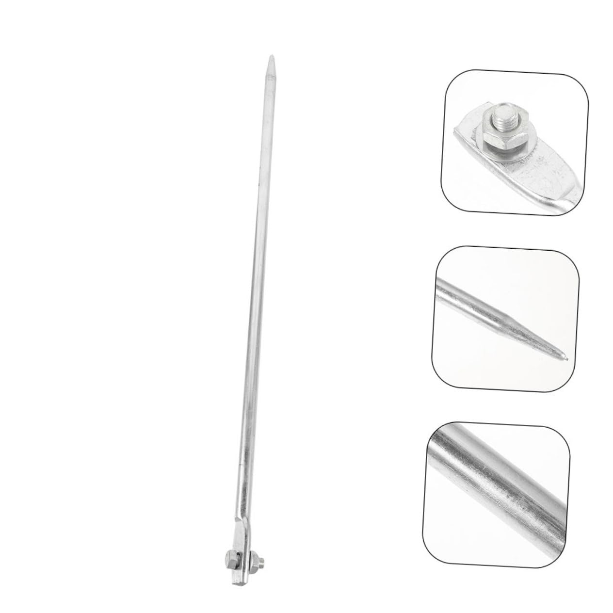 NUOBESTY 3pezzi Asta Di Messa Terra Zincata Barre Di Messa Terra Elettrica Per Recinzioni Tappetini Generatore Installazione Rapida Protezione Da Scosse Resistente Alle Intemperie