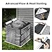 2 in 1 Air Conditioner Covers for Outside, 34'' x 34'' x 30'' Breathable Full Mesh With Waterproof Top Air Conditioner Cover for All Seasons, AC Cover Protect from Cotttonwood Fluff, Leaves, Black