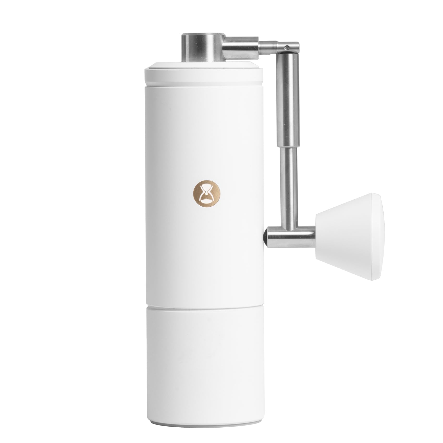 TIMEMORE C5 Pro Manual Coffee Grinder with S2C-042 Conical Burr, 0.031mm Precision Adjustment, Expanded Bean Container, All-Metal Portable Hand Coffee Mill for Espresso/French Press/Pour Over - White