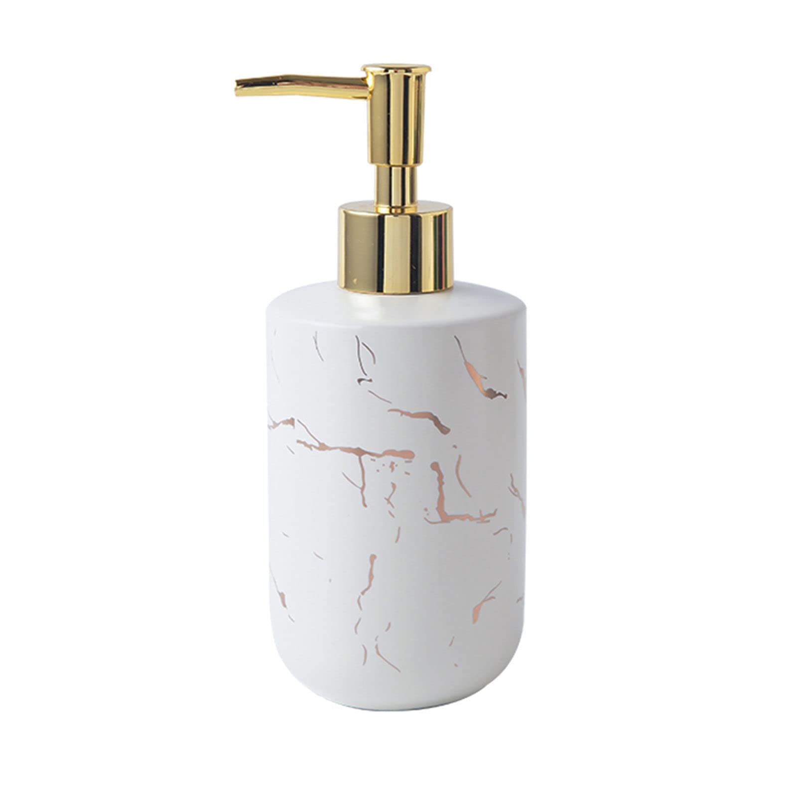 soap dispenser， Soap Dispenser,/Marble Pattern Design With Pump, Refillable Lotion For Bathroom Vanity Countertop, Ceramic Shampoo Dispenser-pink-330ml 11.6oz