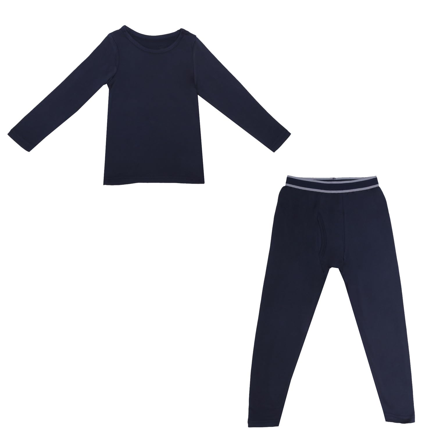 Conjunto de ropa interior térmica para niños; pantalones largos para niños; juego de capa base para clima frío; microfibra que absorbe la humedad