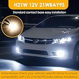 Lueden Car Miniature Light Bulbs, 434 H6W Halogen Automotive Replacement Bulbs for Side lighting Standards Brake Indicator Reverse Fog Tail Parking Light, 433C 12V 21W BAX9S Bright, 2pack - Image 5