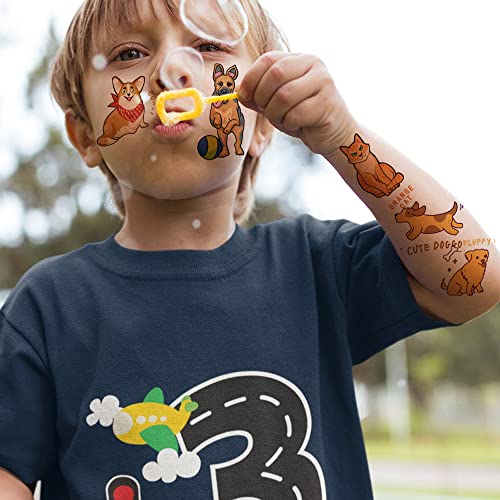 Hohamn Dog And Cat Temporary Tattoos For Kids - 10 Sheets Pet Tattoos For Boys Girls Birthday Party Supplies, Baby Shower #TOP3