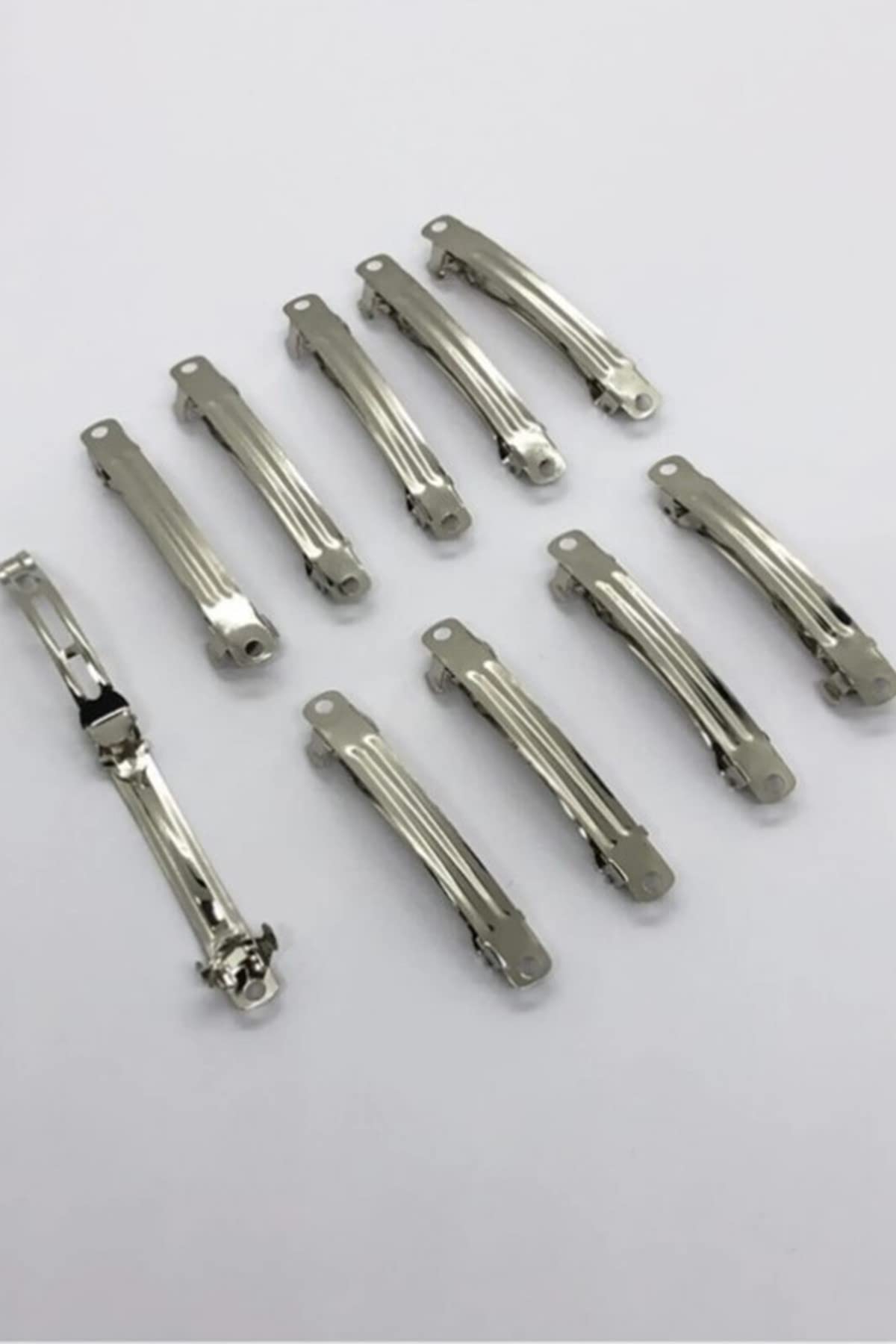 Hobigram 5 Adet 5 Cm Gümüş Renk Metal Otomatik Toka Boş Süslenmemiş - TK2702202320
