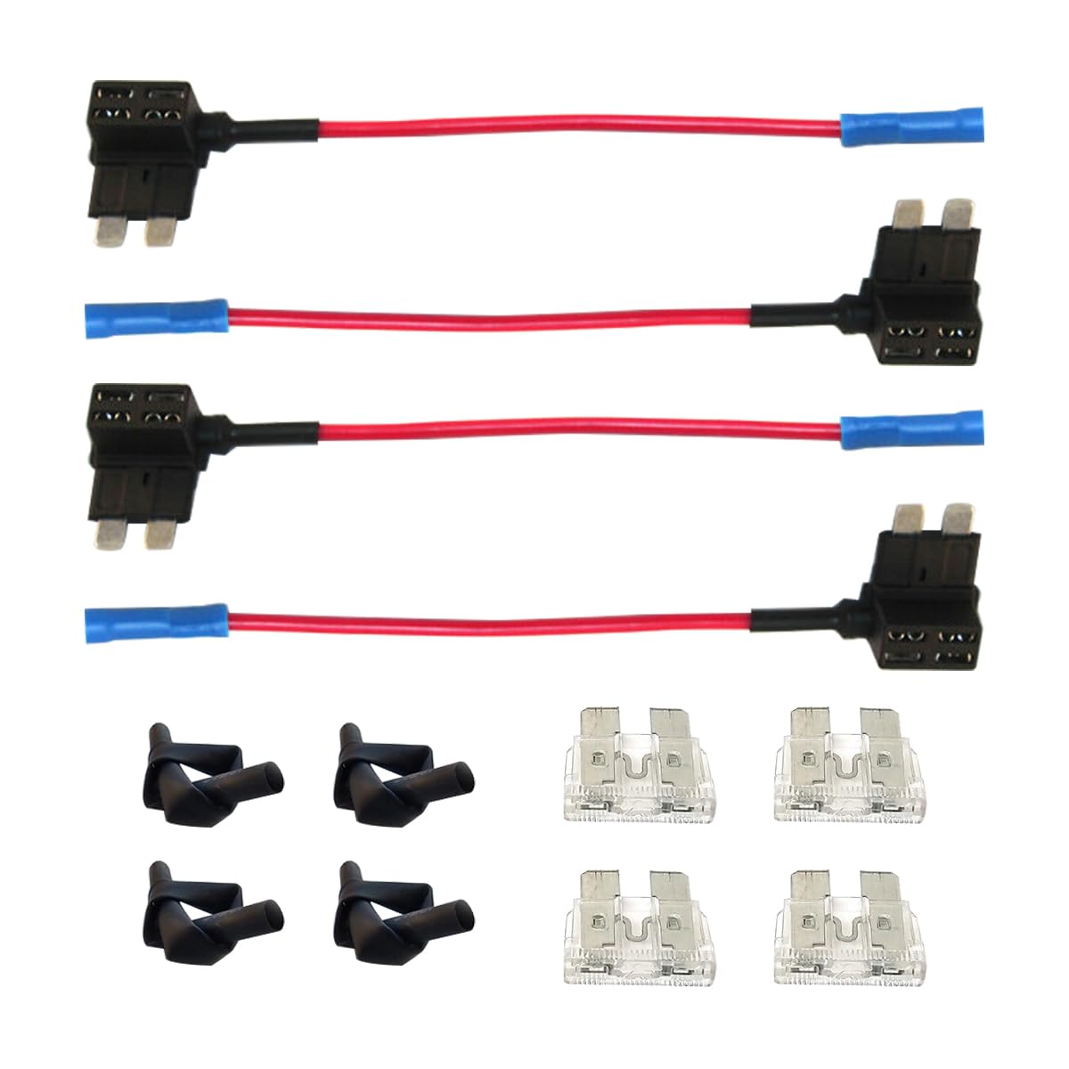 Portafusibile per auto MINI PICCOLO MEDIO da 12 V 24 V Adattatore TAP per circuo aggiuntivo con fusibile a lama ATM standard Micro Mini 10A