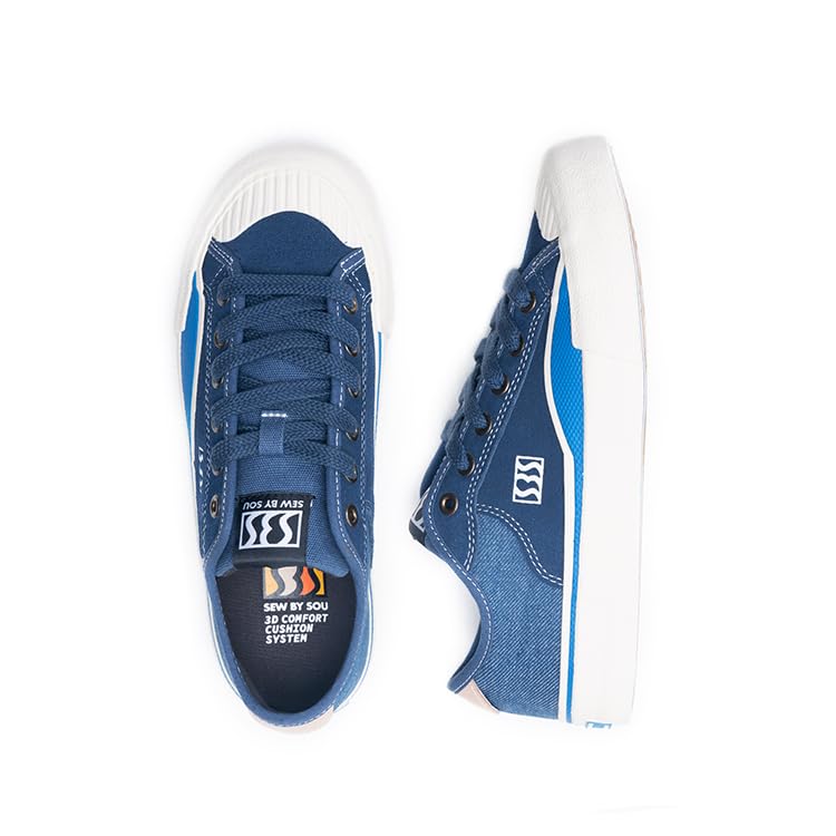 SEW BY SOU Skateboard Shoes for Men Leather Low Top Pro Skateboarding Training Casual Sneakers