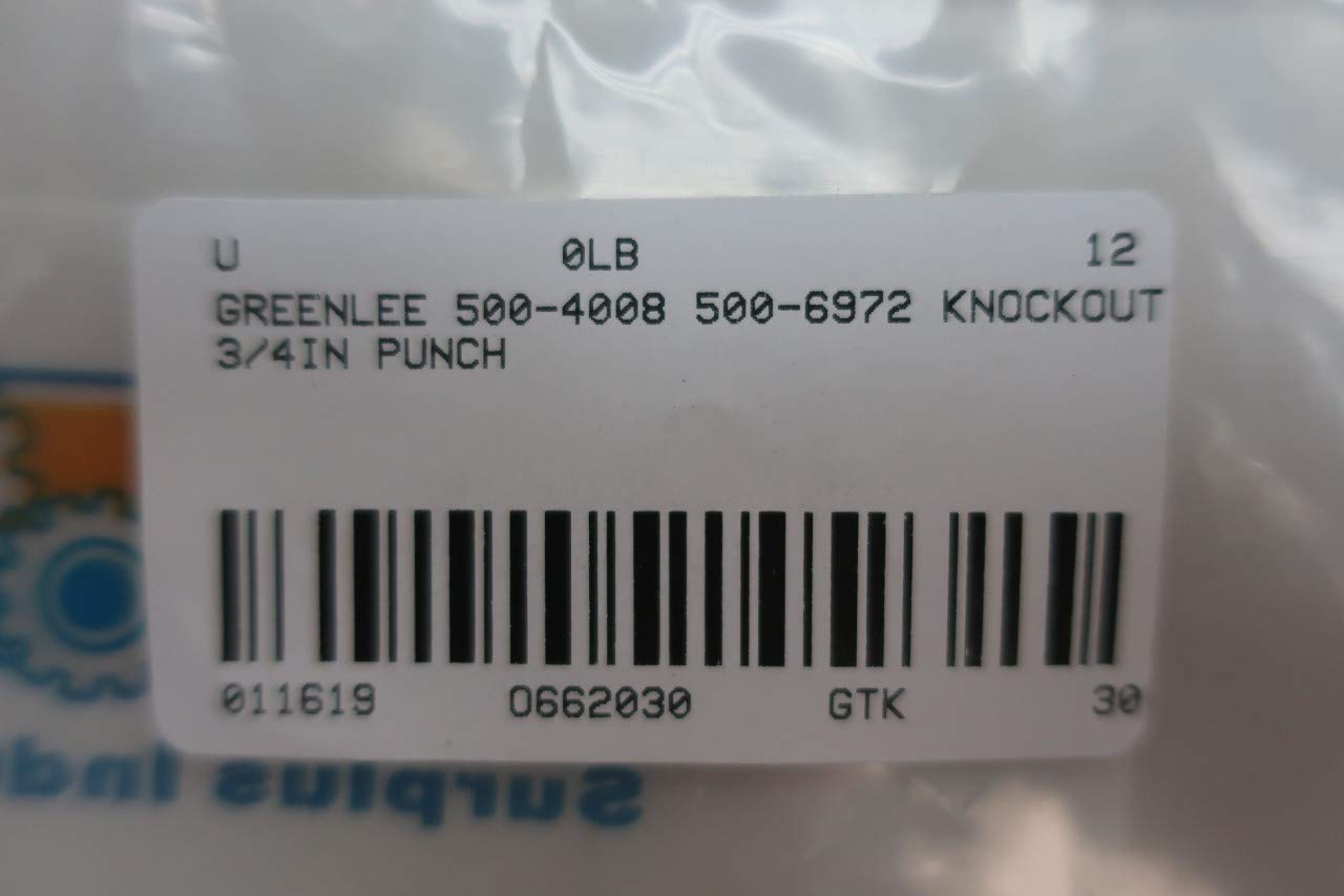 GREENLEE 500-4008 500-6972 Knockout Punch 3/4IN D662030