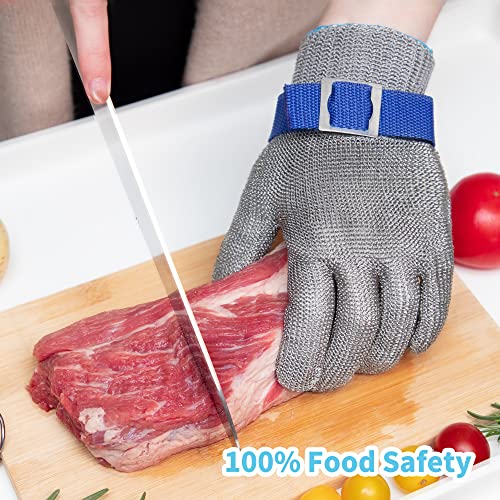 Arcliber Level 9 Cut Resistant Glove Stainless Steel Wire Metal Mesh Butcher Safety Work Glove For Cutting,Slicing Chopping And Peeling(Medium) #TOP3