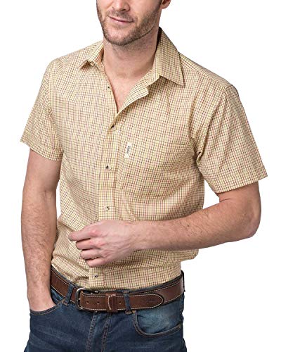 Rydale - Camicia a Maniche Corte da Uomo, Motivo a...