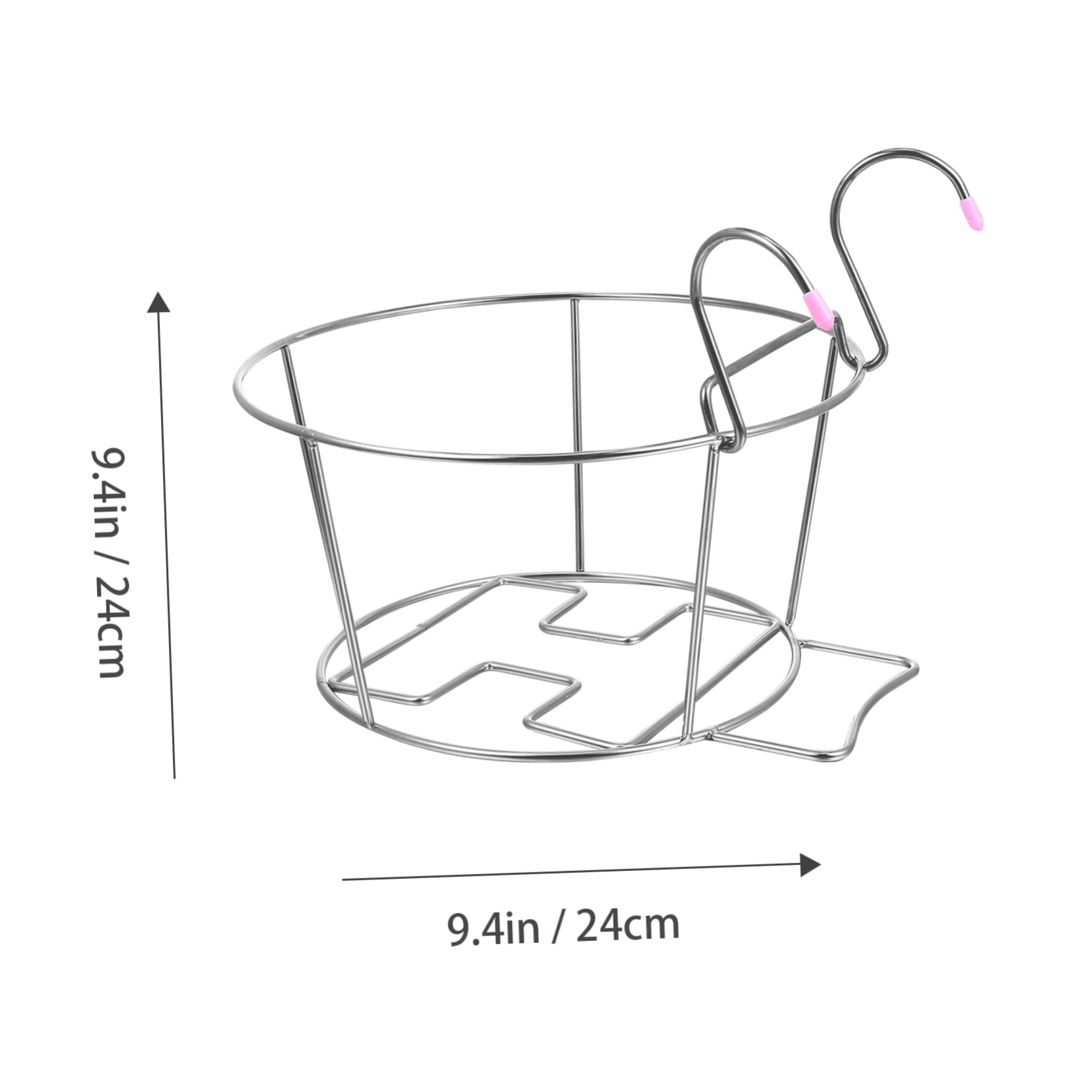 UPKOCH Railing Hanging Flower Pot Rack Durable Stainless Steel Planter Holder for Balcony Garden Space Saving Design with Easy Drainage and Elegant Style for Home Office Use