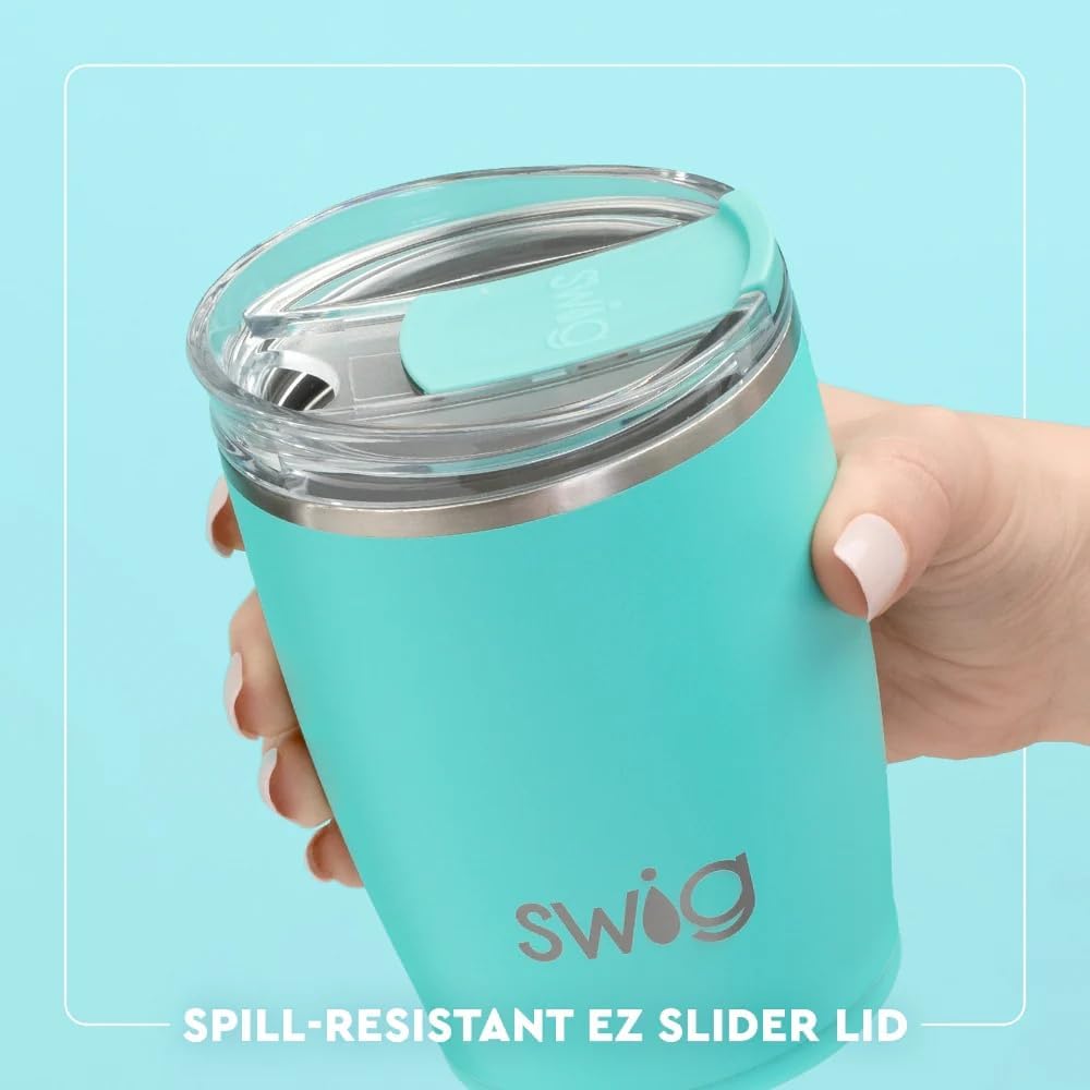 Swig Life 12oz Insulated Tumbler, Travel Coffee Tumbler with Lid, Cup Holder Friendly Travel Coffee Mug, Stainless Steel, 12 oz Reusable Insulated Coffee Mug (Saturdays in Fayetteville) - Image 4