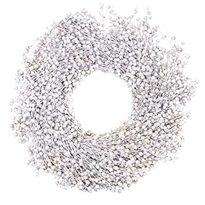 Blumigo Flachskranz Weiß 30cm Türkranz