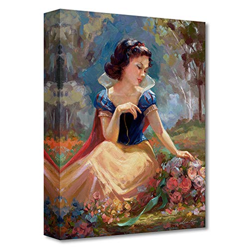 Disney Fine Art Gathering Flowers by Lisa Keene 16 Inches x 12 Inches Snow White Treasures on Canvas Reproduction Gallery Wrapped Canvas Wall Art