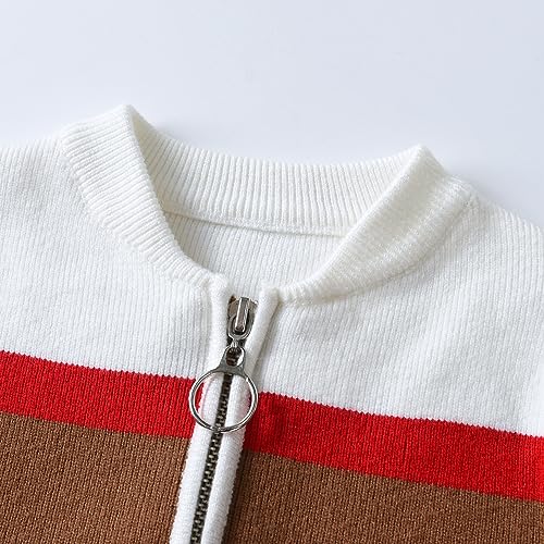 Toddler Kids Boys Girls Cardigan Full Zip Knit Sweater Jacket Coat Tops Outwear for Children 1-5years3