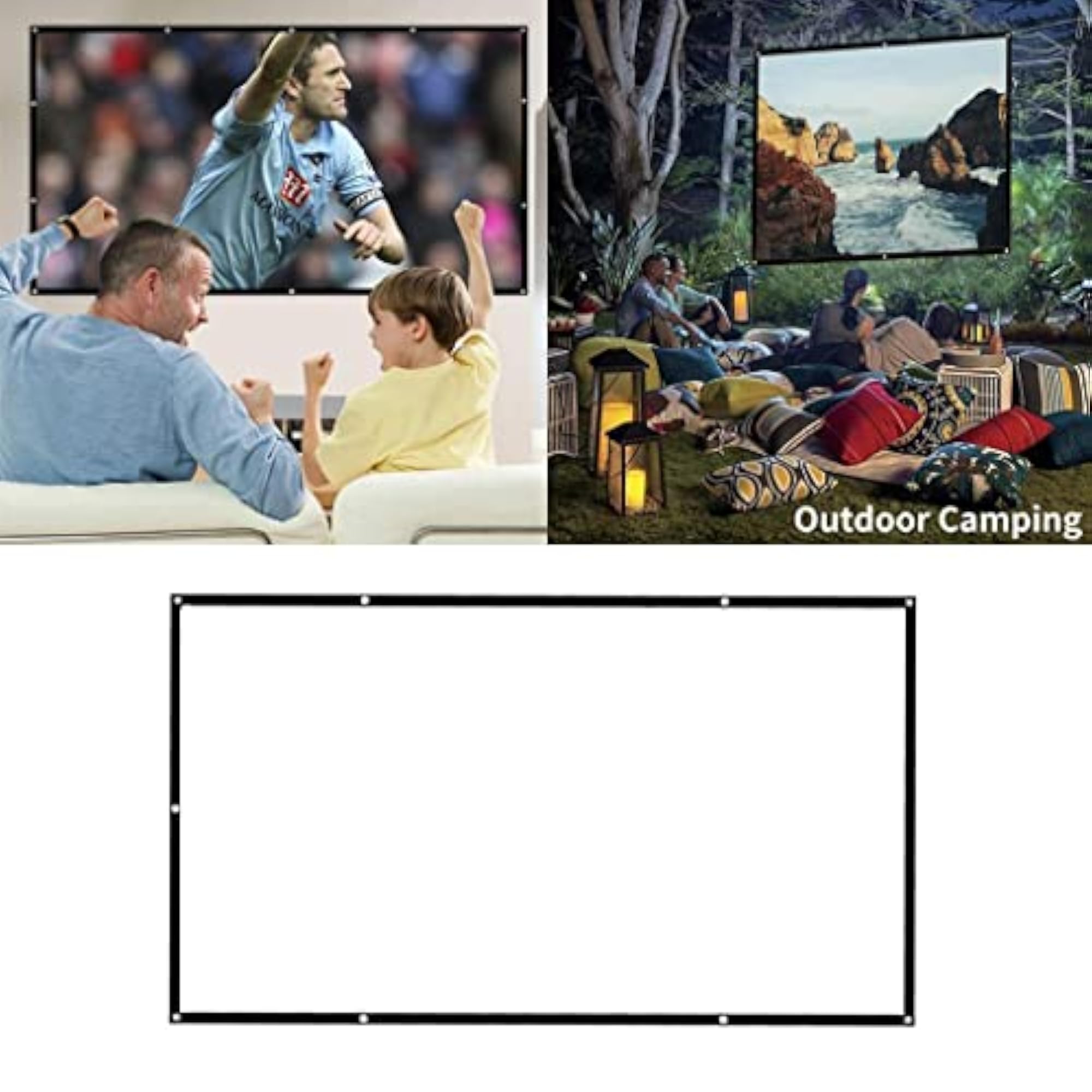 Foldable Movie Projection Screen for Home Theater