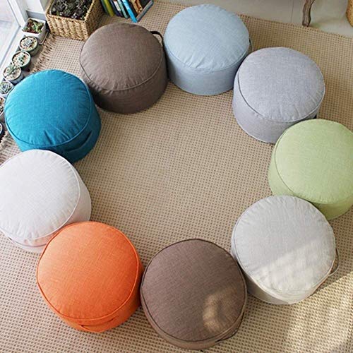 Taburete de reposapiés artesanal de algodón desmontable Home Essentials puf para sala de estar 4