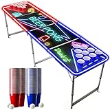 bier pong tisch mieten 🔝 🚀 OFFIZIELLES GESAMTPAKET: Ein komplettes Set, um Beer Pong zu spielen! Enthält 1 Beer Pong Tisch mit Löchern für die Becher, 120 wiederverwendbare amerikanische 53cl Becher (60 rote und 60 blaue für 2 Teams) und 6 Beer Pong Bälle. Für die World Series zugelassener Tisch!
