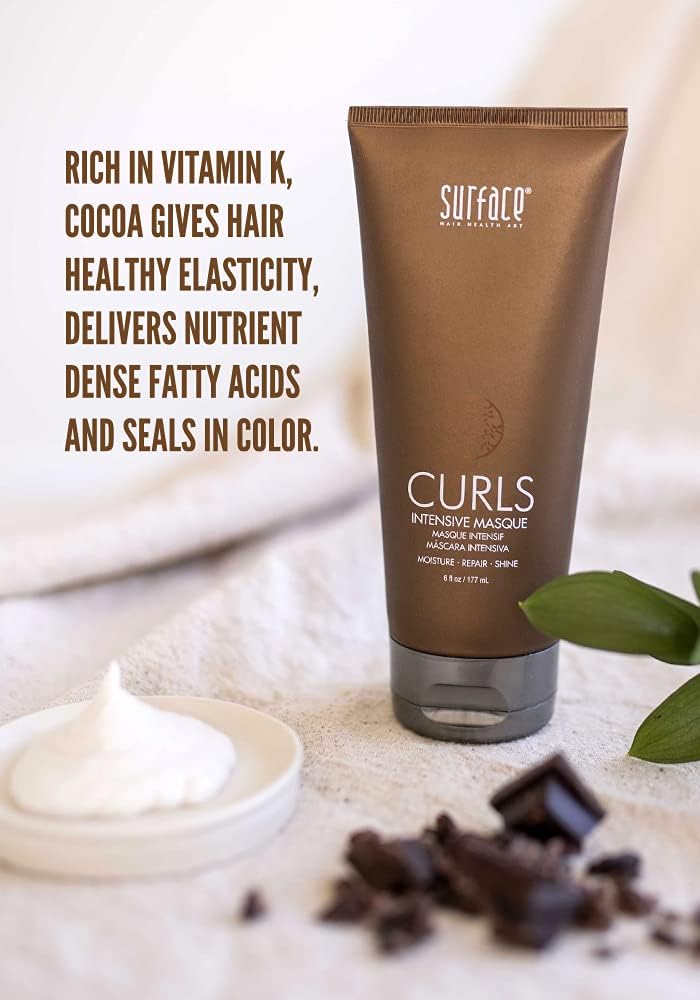 Surface Hair - Curls Intensive Masque, Hydrate, Protect And Heal With Cocoa Butter And Babassu Oil, 6 Fl. Oz.