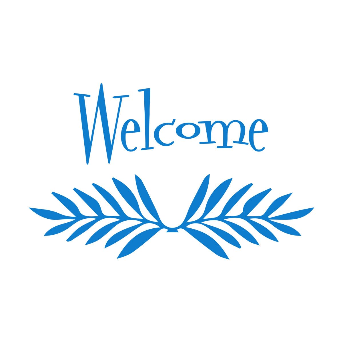 Welcome Home to Welcome Bohemian Style Wall Decals 32x49.8cm Do not Damage the wall Surface Small Blue